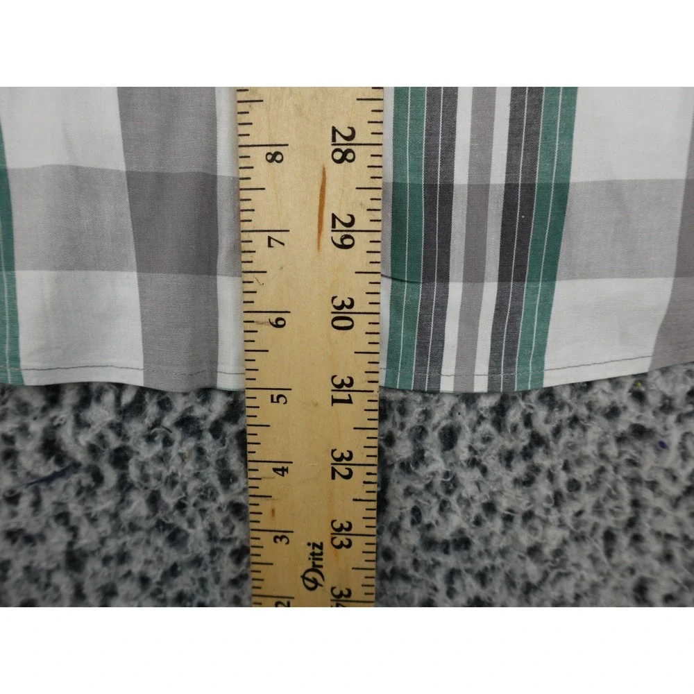 Columbia Plaid Button Down Shirt Mens‎ Large Green Gray Long Sleeve Outdoor